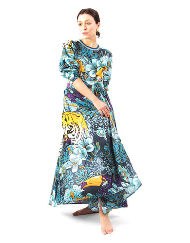 Tiger print maxi dress