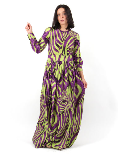 Zebra print maxi dress