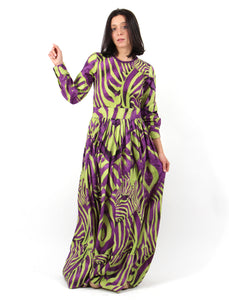 Zebra print maxi dress